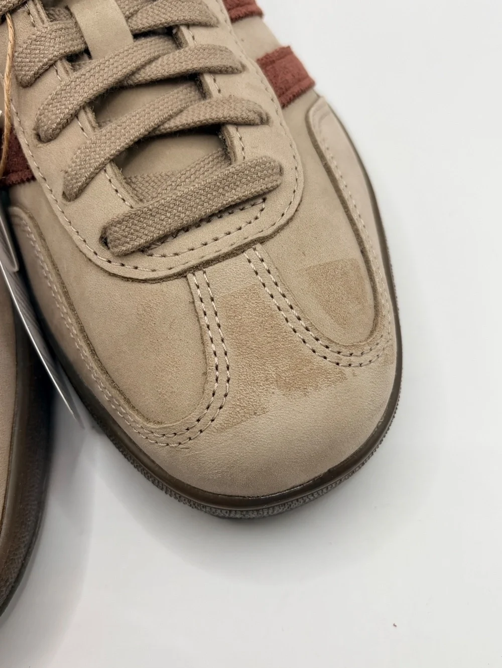 Adidas Gazelle Sneakers Beige and Brown Suede Size 8.5